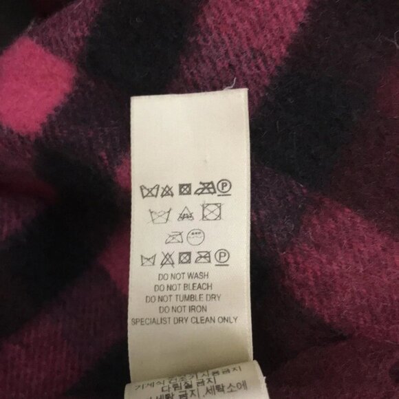 Auth Burberry Dark Brown Pink Multi Cashmere Scarf - Picture 4 of 6